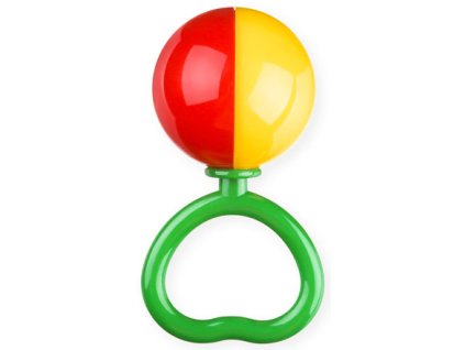 PROFIBABY Chrastítko srdíčko koule pro miminko plast