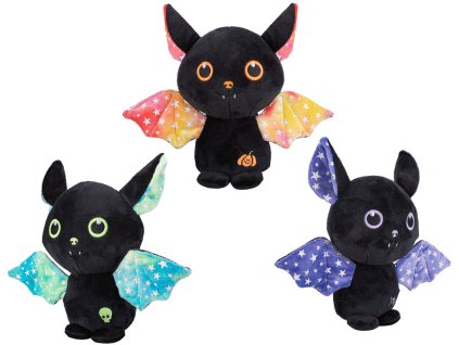 PLYŠ Netopýr 23cm svítící ve tmě 3 barvy *PLYŠOVÉ HRAČKY*