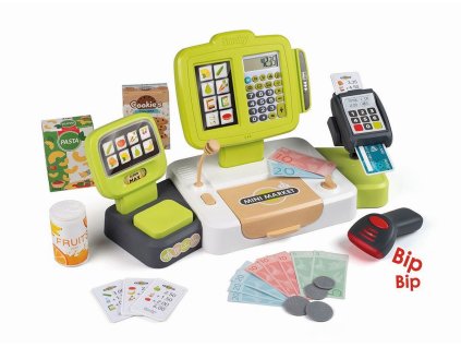 Pokladňa elektronická s váhou zelenosivá