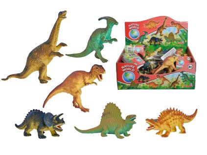 Gumový dinosaurus 11-14cm, 6 druhov, DP18