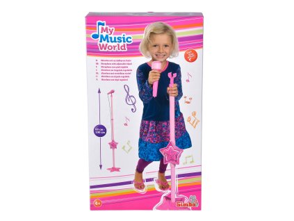 MMW Ružový mikrofón so stojanom, aj pre MP3