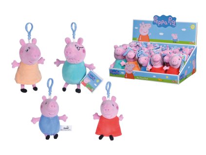 Peppa Pig plyšový prívesok na batoh, DP18, 4 druhy