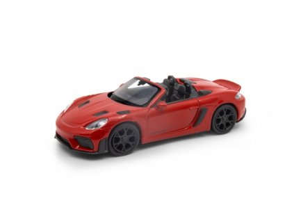Welly Porsche 718 Spyder RS model 1:34 stříbrné bez střechy