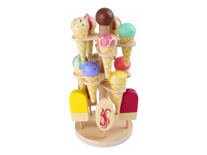 small foot Dřevěný zmrzlinový podstavec