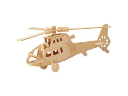 Woodcraft Dřevěné 3D puzzle Vrtulník přírodní