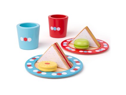 Bigjigs Toys Set svačinka s puntíky