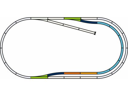 Piko Sada kolejí C (paralelní trať) s podložím - 55321