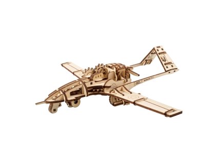 Ugears 3D dřevěné mechanické puzzle Bojový dron Bayraktar TB2