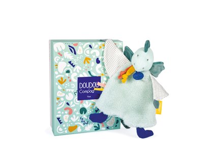 Doudou Dárková sada - Plyšový muchláček dinosaurus zelený 25 cm