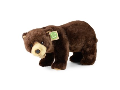 Rappa Plyšový medvěd hnědý stojící 40 cm ECO-FRIENDLY