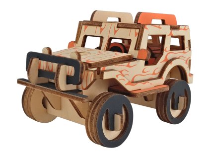 Woodcraft Dřevěné 3D puzzle Jeep