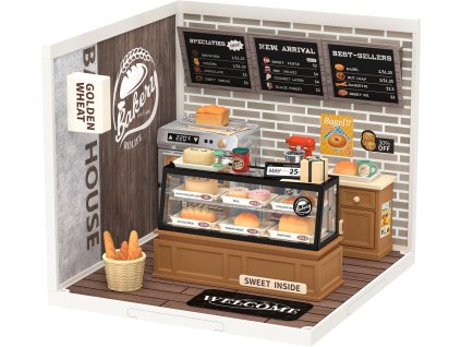 RoboTime 3D dřevěná skládačka Miniatura domečku Pekárna Golden Wheat