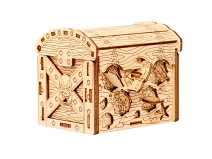 EscapeWelt Dřevěný hlavolam Pirátská truhla