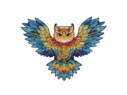 RoboTime Dřevěné puzzle Sova