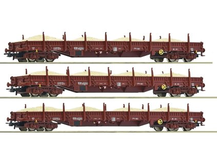Roco Sada 3 ks nákladních vagónů s pískem DR - 77042
