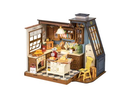 RoboTime 3D dřevěná skládačka Miniatura domečku Kuchyně plná vůní