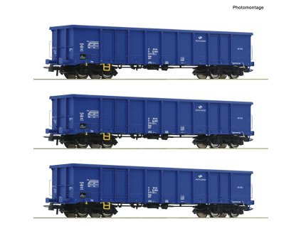Roco Sada 3 ks otevřených nákladních vagónů PKP Cargo - 6600100