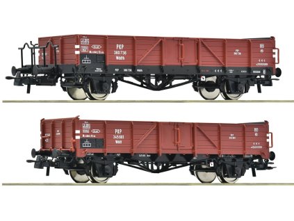 Roco Sada 2 ks otevřených nákladních vagónů PKP - 6600150