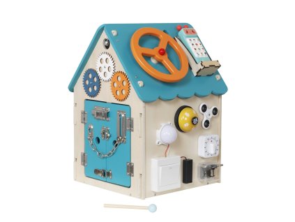 2Kids Toys Activity board Domeček tyrkysový