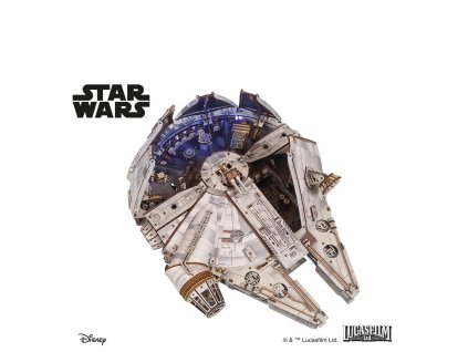 Ugears 3D dřevěná mechanická skládačka Star Wars Millennium Falcon