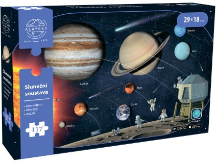 Alaysky's Interaktivní dřevěné puzzle Sluneční soustava A4 CZ 117