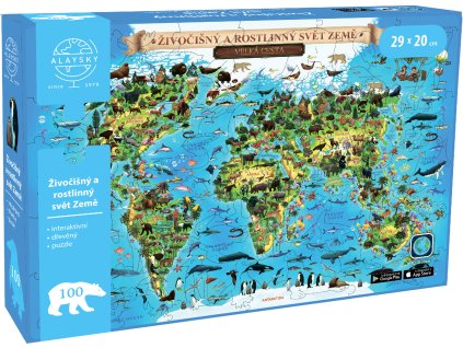 Alaysky's Interaktivní dřevěné puzzle Flora & Fauna A4 AR CZ 100