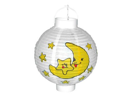 Lampion 20cm měsíc a hvězdy na baterie