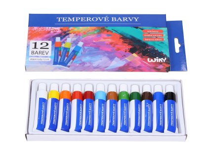 Temperová barva set kov 12ks - 12ml