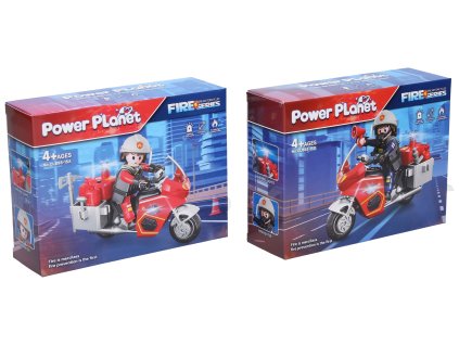 Figurka hasič na motorce stavebnice 11cm