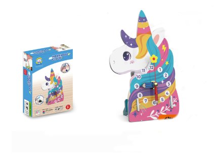 Stavebnice hodiny jednorožec