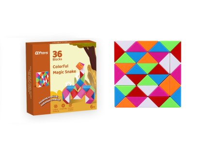 Had barevný skládačka hlavolam 16 cm