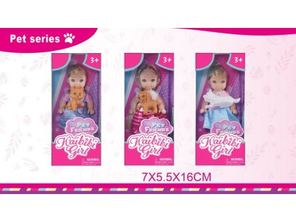 Panenka s mazlíčkem 11,5 cm