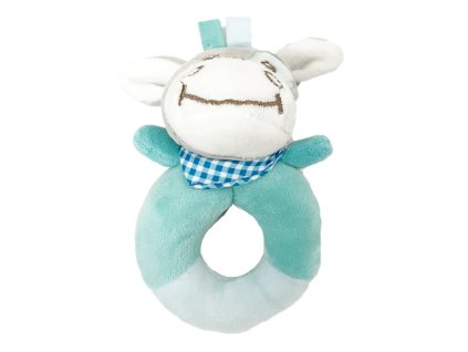 Chrastítko plyš kroužek osel 13cm