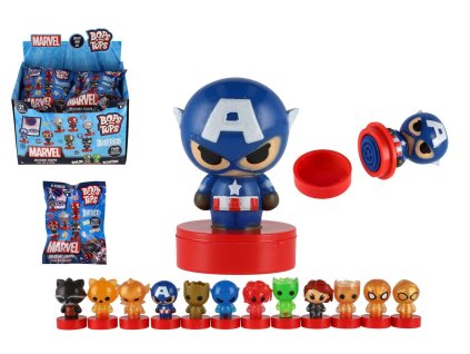 Razítka Marvel Bops/Tops mix druhů v sáčku 12 ks v boxu