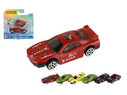 Auto měnící barvu ve vodě kov/plast 7cm na volný chod 6 druhů na kartě