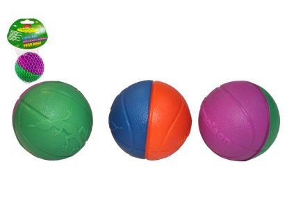 Míč/míček chameleon pěna 6,5cm měnící barvu teplem 2 barvy v síťce