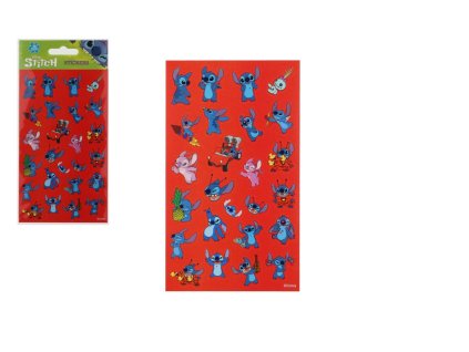 Samolepky Lilo a Stitch červené 25ks ve fólii