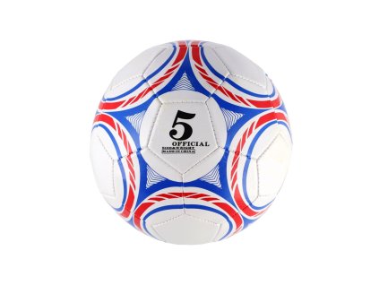 Míč fotbalový šitý kožený 22cm