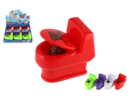 Záchod stříkací plast 6x10cm 4 barvy 12ks v boxu