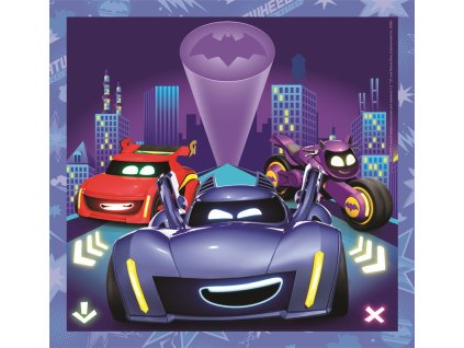 Clementoni - Puzzle 3x48 Square Batwheels