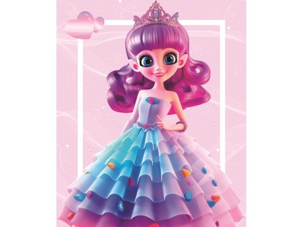 Diamantové malování - Duhová panenka 25 x 30 cm