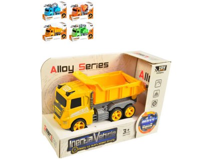 Auto barevné stavební kovové 12cm 4 druhy plast v krabici