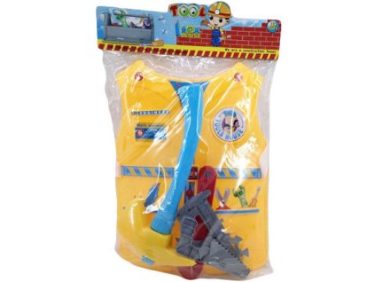 Opravář dětský set 6ks vesta s nářadím a doplňky v sáčku plast