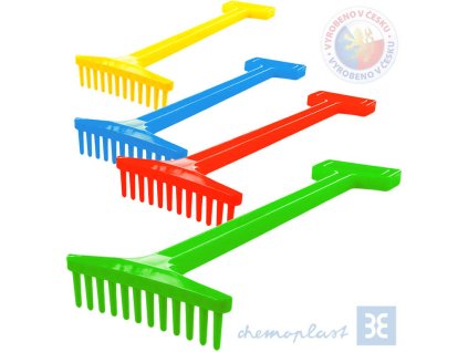 CHEMOPLAST Hrábě (hrabičky) velké na písek plastové 4 barvy