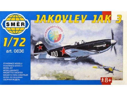 SMĚR Model letadlo Jakovlev Jak 3 1:72 (stavebnice letadla)