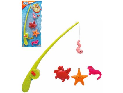 SIMBA Chytání rybiček set magnetický prut 36cm + 3 zvířátka plast na kartě