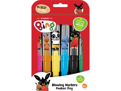 JIRI MODELS Foukací fixy set 6ks + 4 šablony Bing