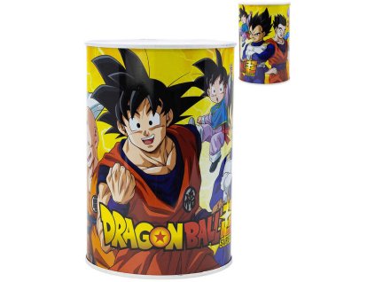 Pokladnička plechovka Dragon Ball Super 15cm kovová dětská kasička