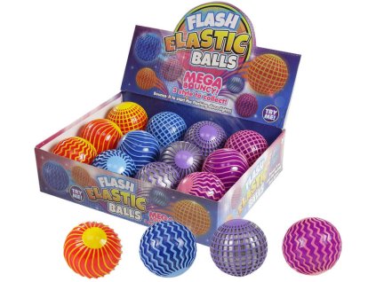 Míček skákací 6,5cm hopík barevný na baterie Světlo 4 druhy