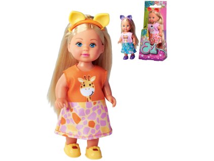 SIMBA Panenka Evička Cutie s čelenkou s ouškama zvířátko 3 druhy